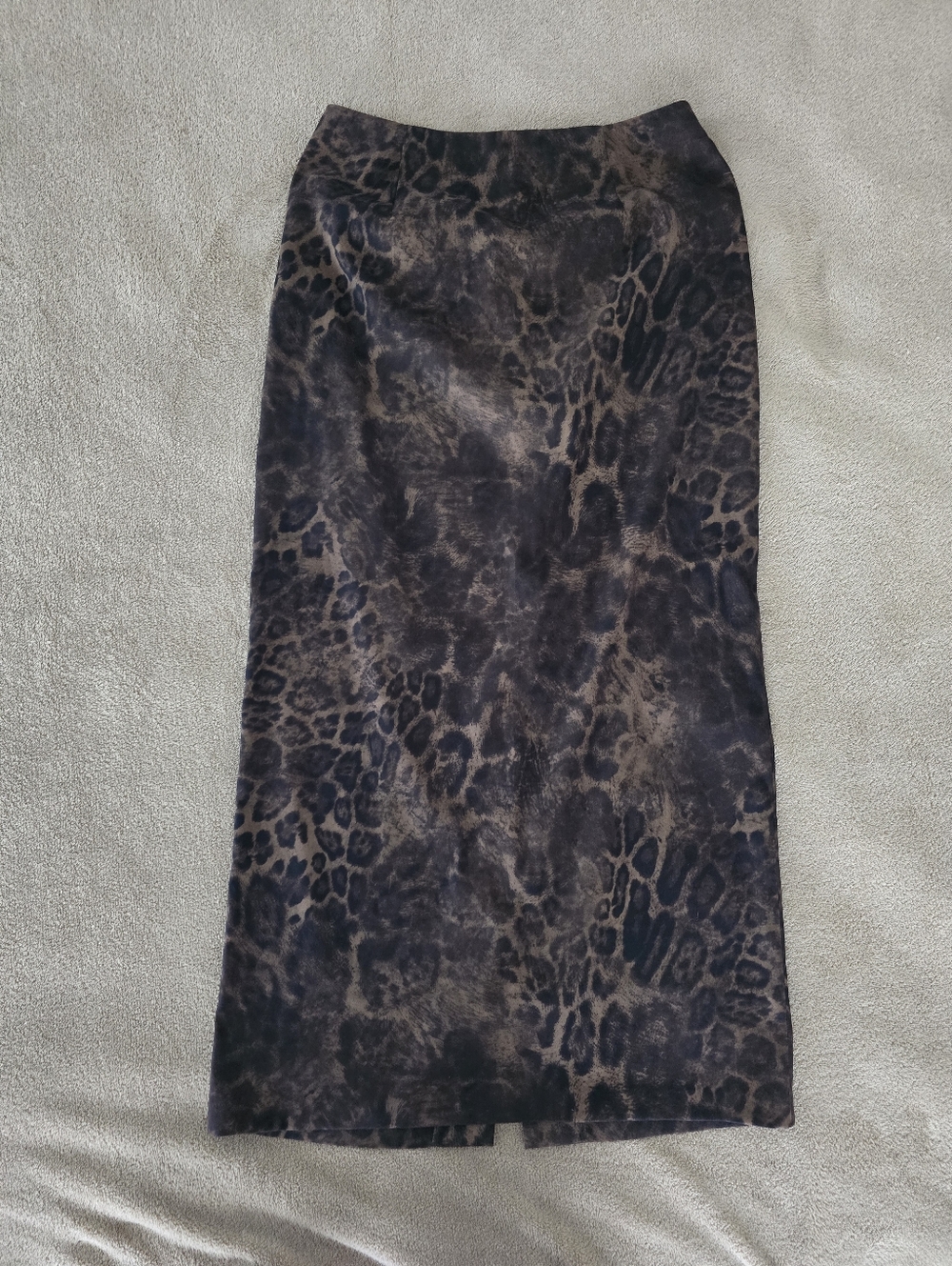 Studio C Brown and Black Animal Print Skirt